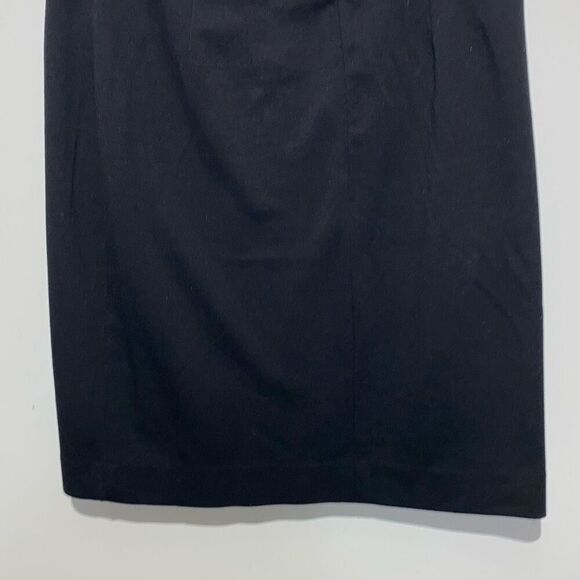 Loft Women's Black Knee Length Back Zip Pencil Skirt Size 6 - Picture 4 of 5